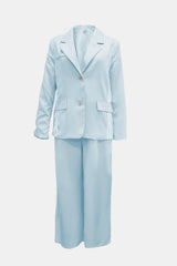 Hazel Blues® | Side Striped Long Sleeve Blazer and Pants Set