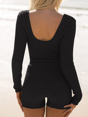 Hazel Blues® | Scoop Neck Long Sleeve Top and Shorts Set