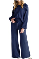 Hazel Blues® | Round Neck Long Sleeve Top and Pants Set