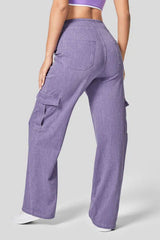 Hazel Blues® | High Waist Straight Leg Cargo Jeans