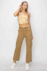 Hazel Blues® | Risen High Rise Cargo Jeans