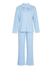 Hazel Blues® | Collared Neck Long Sleeve Top and Drawstring Pants Set