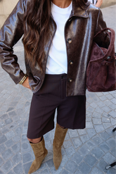 Bermuda Shorts in Brown