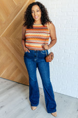 Hazel Blues® | Mavis High Rise Side Seam Detail Flare Jeans
