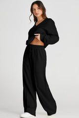 Hazel Blues® | V-Neck Long Sleeve Top and Pants Active Set