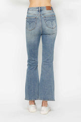 Hazel Blues® | Judy Blue Tummy Control Back Embroidered Pocketed Bootcut Jeans