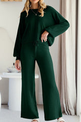 Hazel Blues® | Round Neck Long Sleeve Top and Pants Set