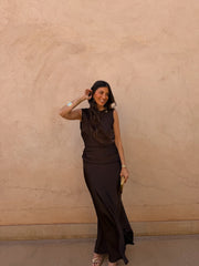 Medina Dress in Brown