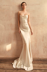 True Decadence Pippa Ivory Bridesmaid Satin Slip Dress