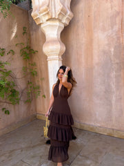 Manila Dress in Brown - Shipping/Envio 06/05 to 13/05