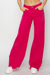 Hazel Blues® | RISEN High Rise Wide Leg Jeans