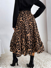 Hazel Blues® | Printed Elastic Waist Midi Skirt