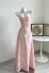 Dreamy Purple Straps Long Dress