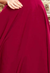 LBD Exclusive Burgundy Maxi Dress