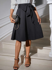 Hazel Blues® | Tied Knee Length Skirt