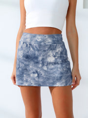 Hazel Blues® | Quick-Dry Tie-Dye Wide Waistband Active Tennis Skirt