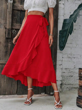 Hazel Blues® | Tied Ruffled Midi Skirt