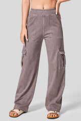 Hazel Blues® | High Waist Straight Leg Cargo Jeans