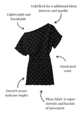 Black Plisse Mini Tilly Dress