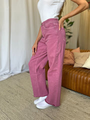 Hazel Blues® | RFM High Rise Garment Dye Wide Leg Jeans