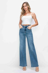 Hazel Blues® | bytos High Rise Wide Leg Jeans with Pockets