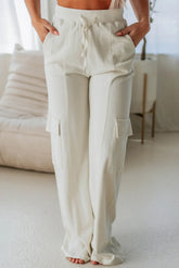 Hazel Blues® | Drawstring High Waist Pants with Pockets