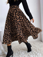 Hazel Blues® | Printed Elastic Waist Midi Skirt