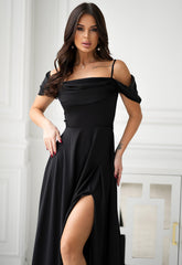 LBD Exclusive Black Madeline Maxi Dress