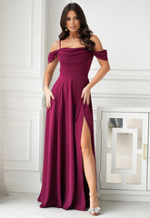 LBD Exclusive Burgundy Madeline Maxi Dress