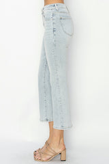 Hazel Blues® | RISEN Mid Rise Cropped Flare Jeans