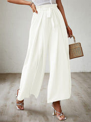 Hazel Blues® | Tied Slit Wide Leg Pants