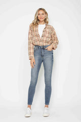 Hazel Blues® | Judy Blue Tummy Control Contrast Wash Skinny Jeans