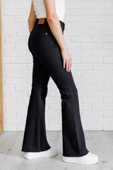 Hazel Blues® | Etta High Rise Control Top Flare Jeans in Black