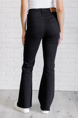 Hazel Blues® | Etta High Rise Control Top Flare Jeans in Black
