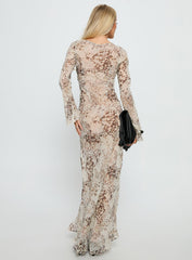 Switch Places Sheer Maxi Dress Animal
