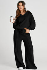 Hazel Blues® | V-Neck Long Sleeve Top and Pants Active Set