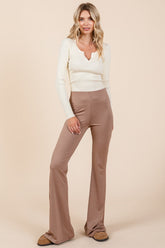 Hazel Blues® | Mittoshop Stretchy Soft Elastic Waist Flare Pants