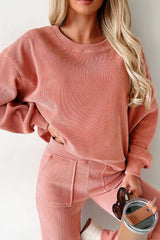 Hazel Blues® | Round Neck Long Sleeve Top and Pants Set