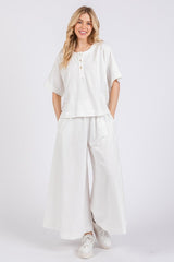 Hazel Blues® | Ces Femme Half Button Half Sleeve Top and Pants Set