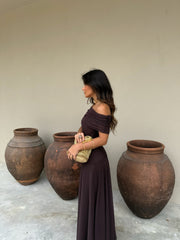 Toledo Dress in Brown - Shipping from 04/05 to 08/05