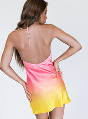 Sunset Mini Dress Pink Multi