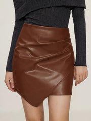 Hazel Blues® | Ruched Mini Skirt with Zipper