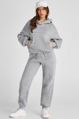 Hazel Blues® | Dropped Shoulder Long Sleeve Hoodie and Pants Active Set