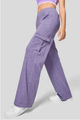 Hazel Blues® | High Waist Straight Leg Cargo Jeans