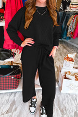 Hazel Blues® | High-Low Round Neck Top and Pants Set