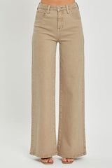 Hazel Blues® | RISEN Tummy Control High Rise Wide Leg Jeans