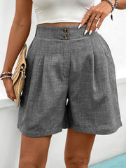 Hazel Blues® | Perfee Frill Shorts with Pockets