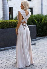 LBD Exclusive Beige MultiWay Maxi Dress