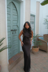 Vega Dress in Brown - Shipping/Envio 27/04 to 04/05