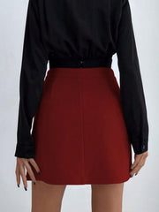 Hazel Blues® | Buttoned Mini Skirt